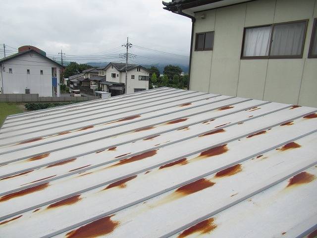 富士川町　屋根塗装工事　塗装前①