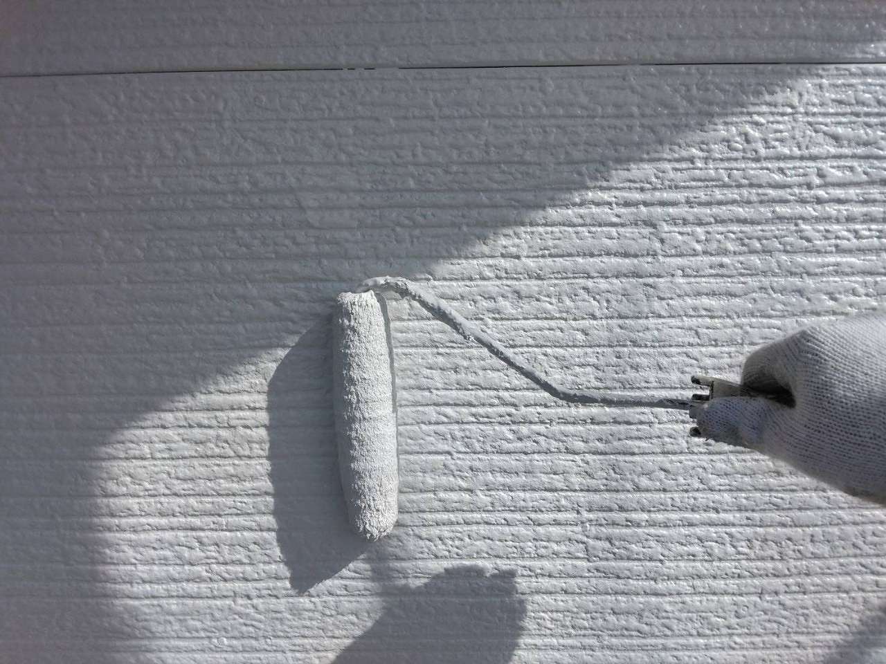 笛吹市　外壁塗装工事　上塗り