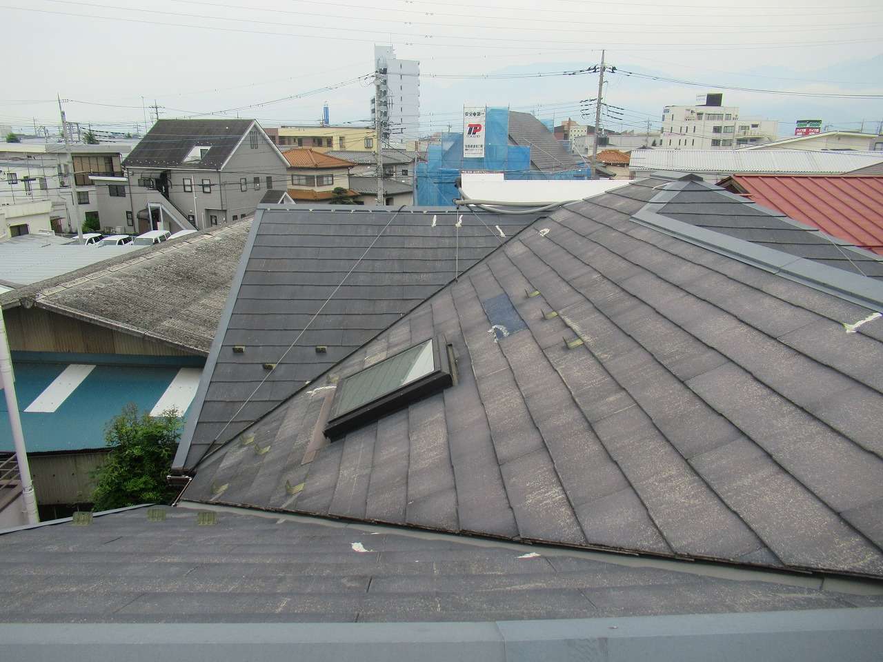 甲府市　屋根塗装　工事前