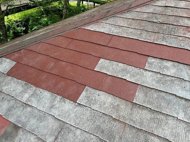 鳴沢村の住宅で雨漏れが発生したので屋根の修繕工事を行いました