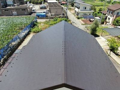 山梨市でスレート屋根の塗装工事をご依頼いただきました