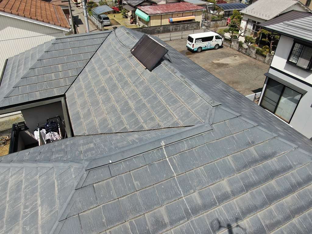 屋根の塗膜劣化　現地調査時