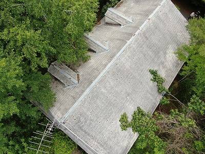 南都留郡鳴沢村でスレート屋根の補修と塗装工事を行いました