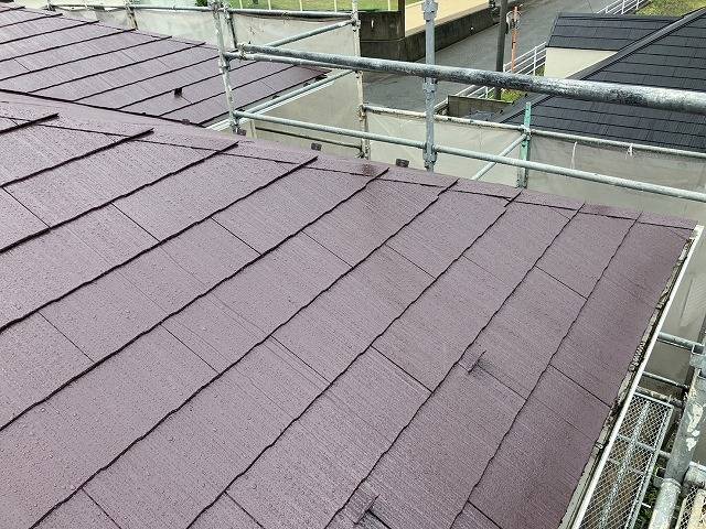 屋根塗装　上塗り