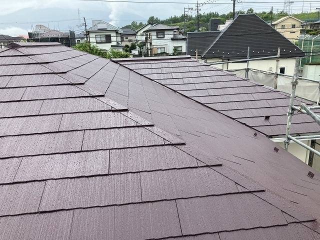 屋根塗装　上塗り