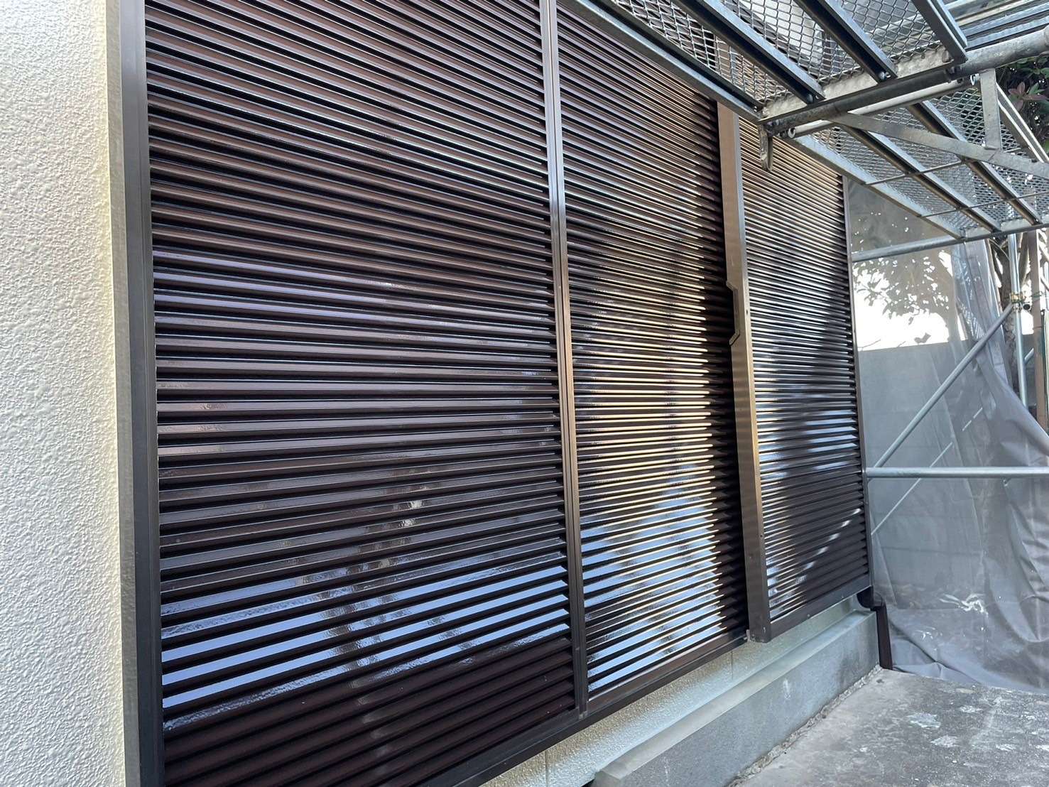 韮崎市で付帯部の塗装をおこないました